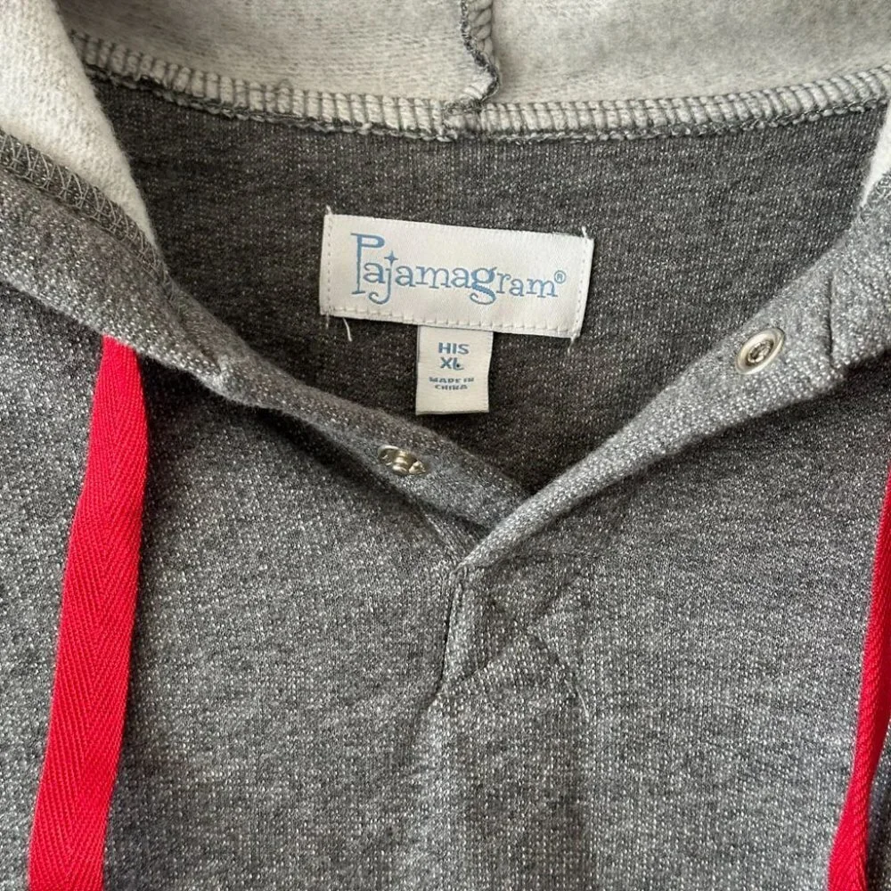 Pajamagram His Mens XL Lounge Wear Pajama Hoodie Sweatshirt